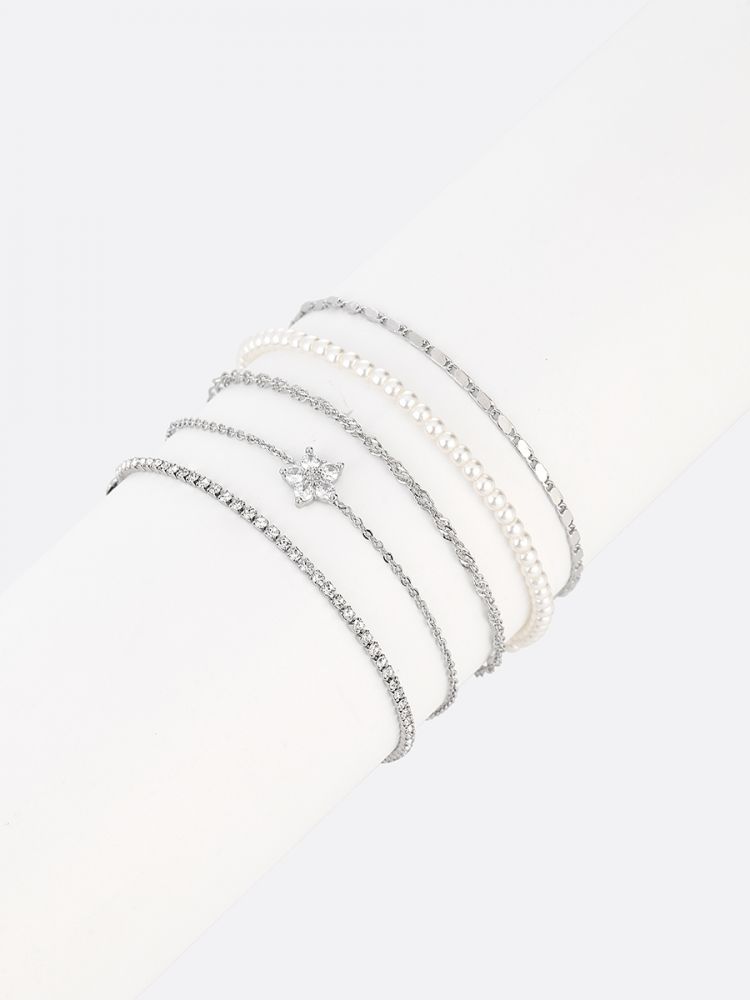 סט 5 צמידים נוצצים