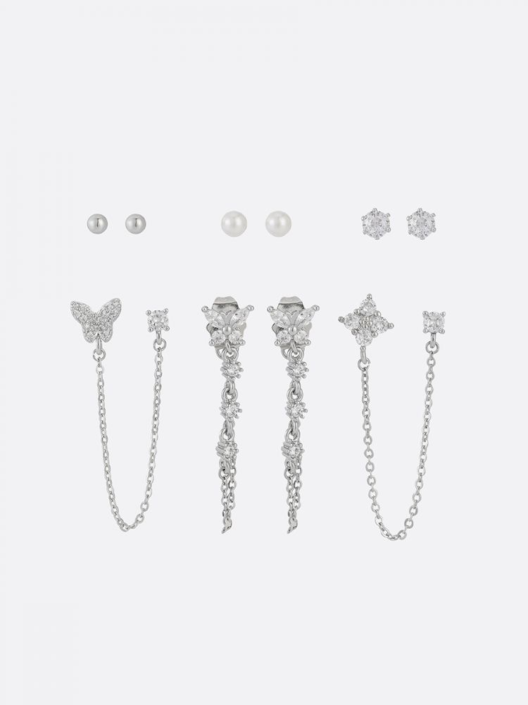 סט 6 זוגות עגילים