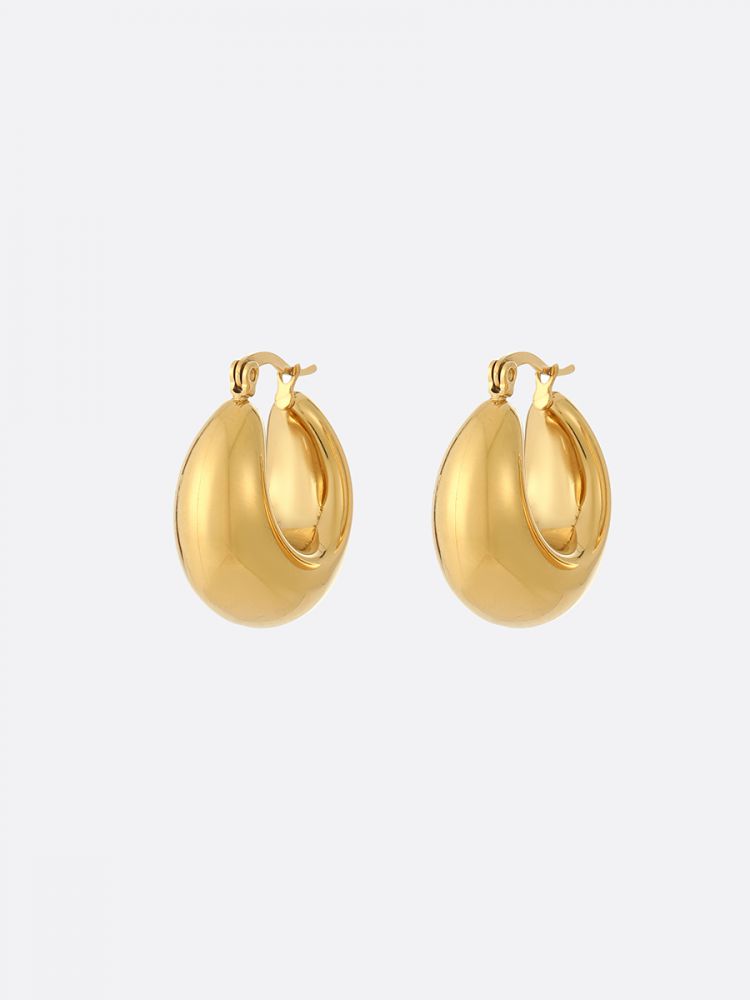 עגילי חישוק עבים מפלדת אל-חלד