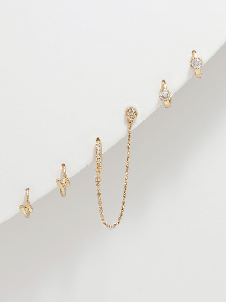 סט 3 זוגות עגילים