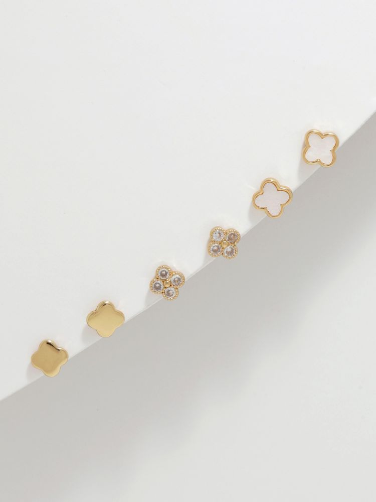 סט 3 זוגות עגילים צמודים