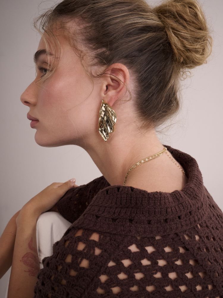 עגילים אמורפיים ארוכים