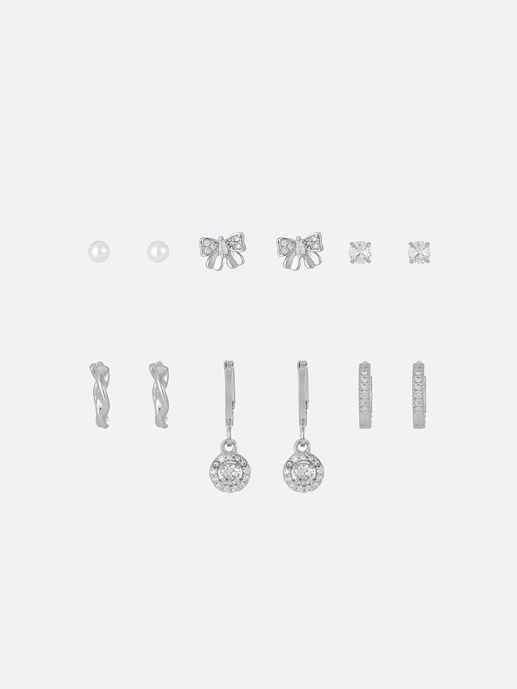 סט 6 זוגות עגילים