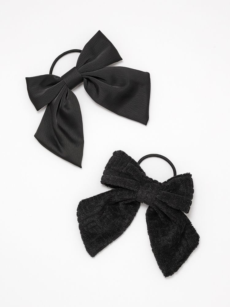 סט 2 גומיות שיער עם פפיון