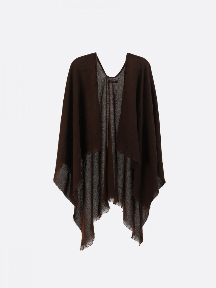 פונצ’ו פתוח עם סיומת פרומה