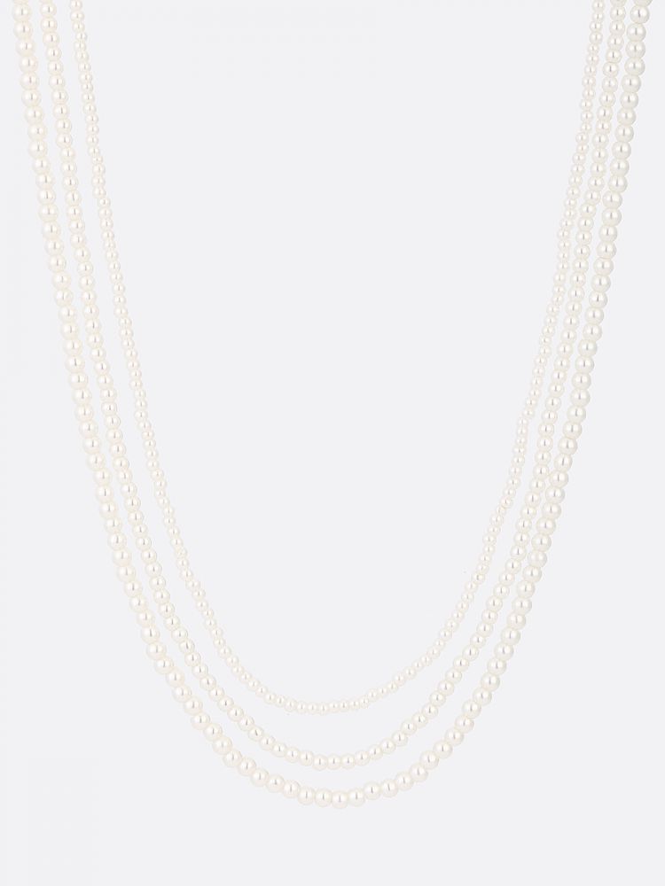 סט 3 שרשראות פנינים