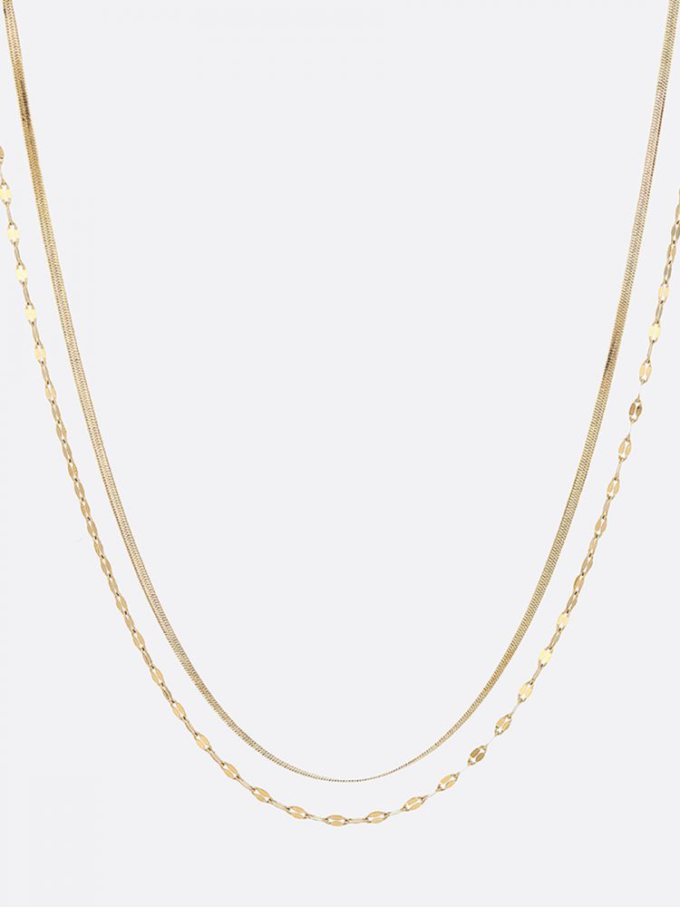 סט 2 שרשראות מפלדת אל-חלד