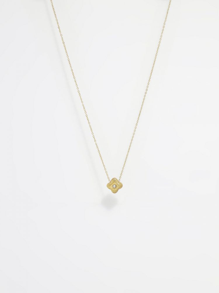 שרשרת תליון פרח מפלדת אל-חלד