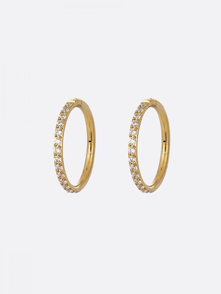 עגילי פירסינג חישוק מפלדת אל-חלד