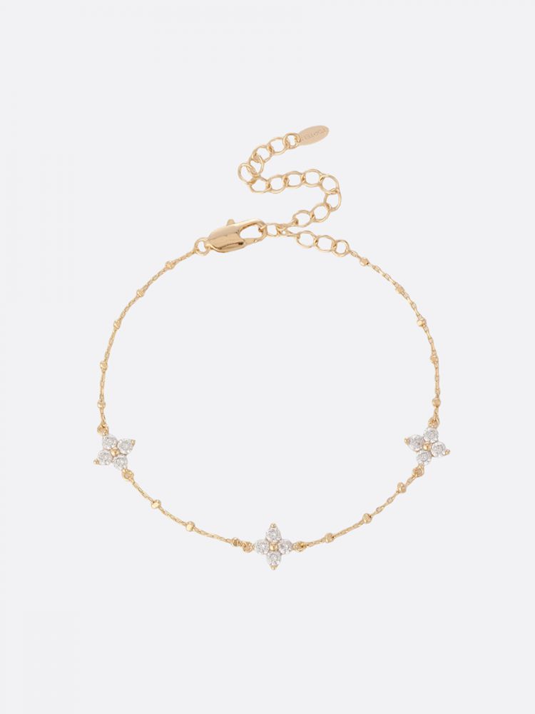 צמידי קריסטלים ציפוי זהב