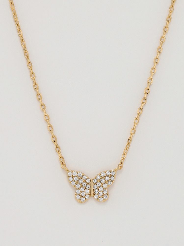 שרשרת פרפר בציפוי זהב 14K