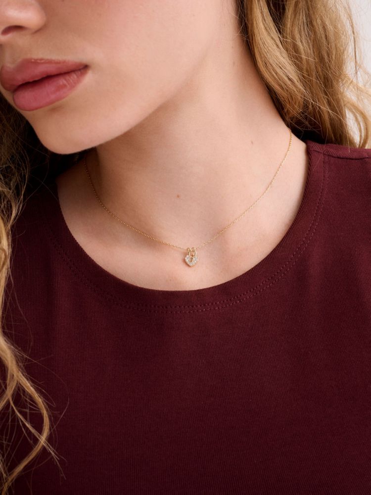 שרשרת לב בציפוי זהב 14K