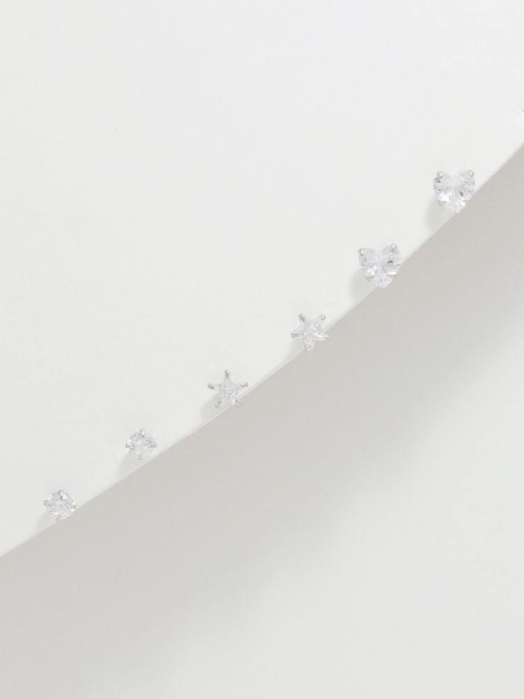 סט 3 עגילים צמודים מכסף 925