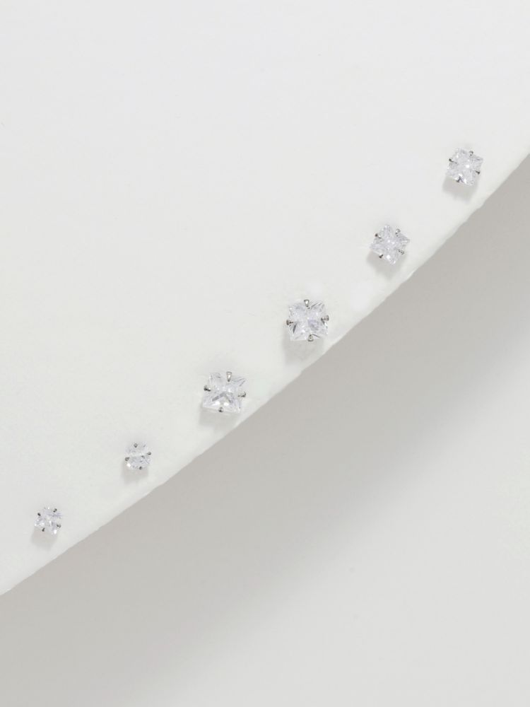 סט 3 זוגות עגילי זירקון מכסף 925