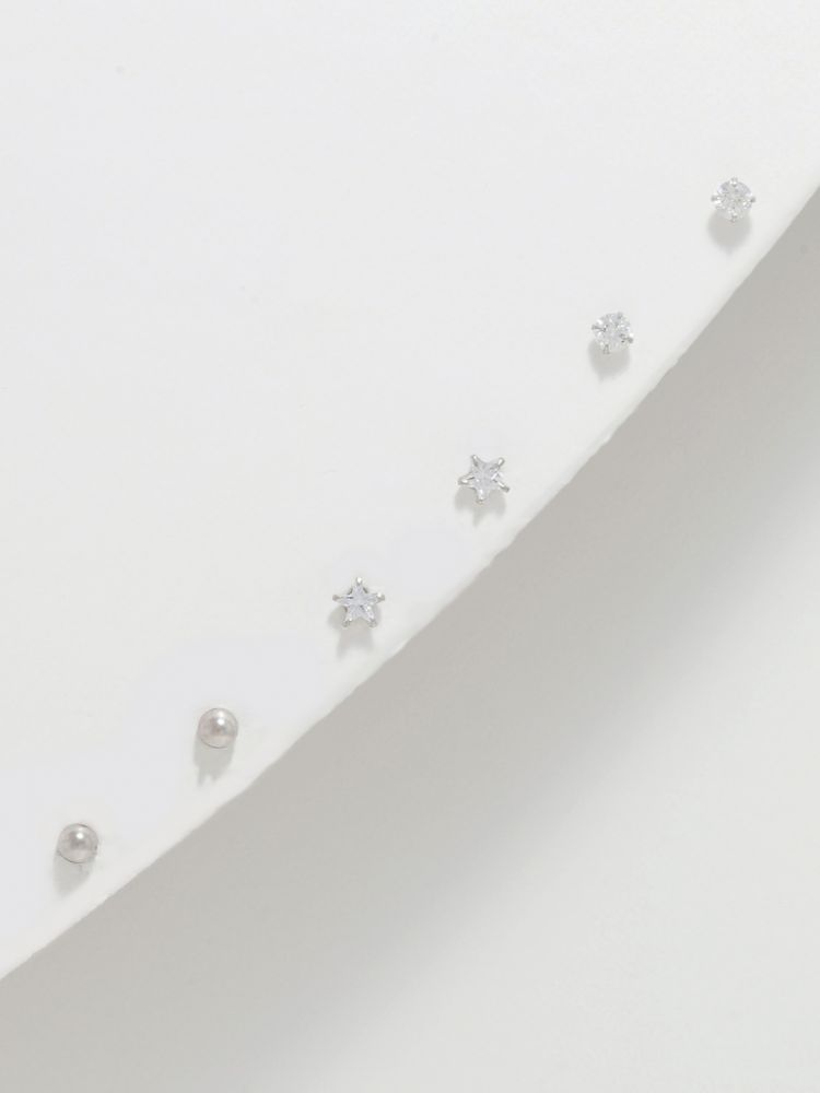 סט 3 עגילים צמודים מכסף 925