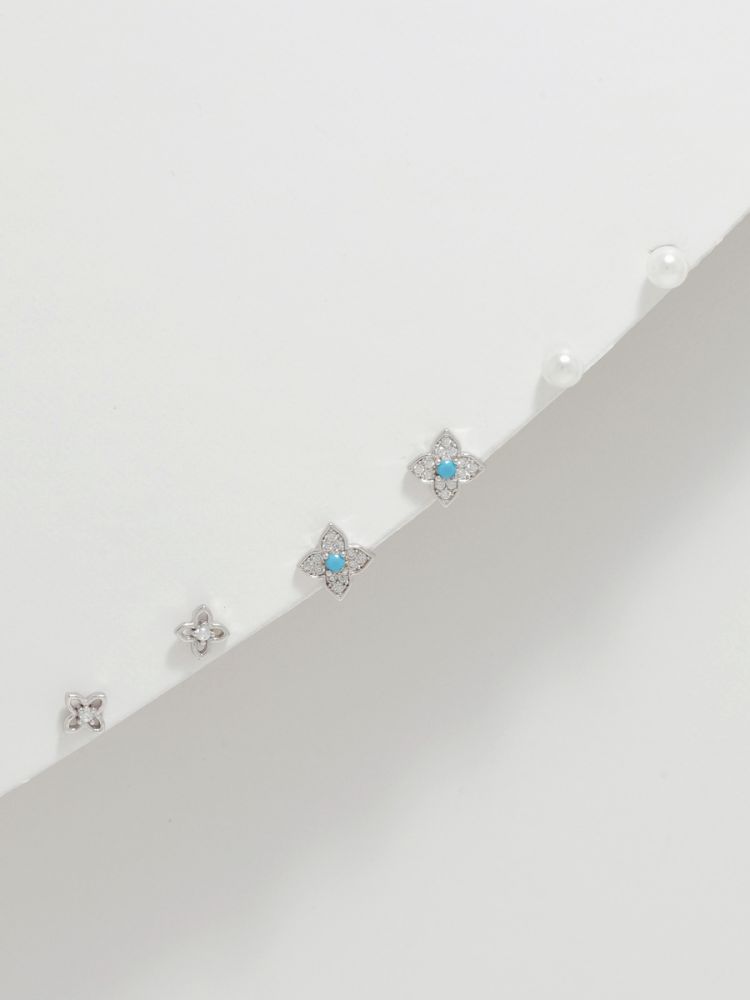 סט 3 עגילים צמודים מכסף 925