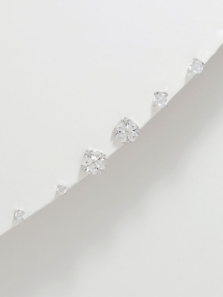 סט 3 זוגות עגילי זירקון מכסף 925