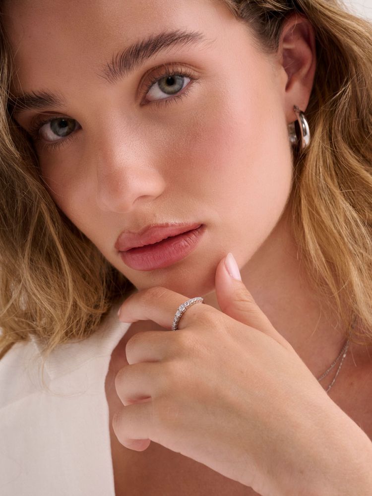 טבעת כסף 925 משובצת