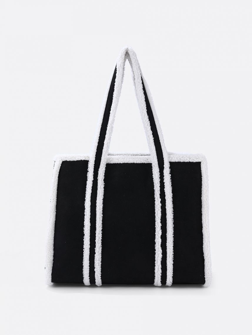 תיק מרובע משולב פרווה