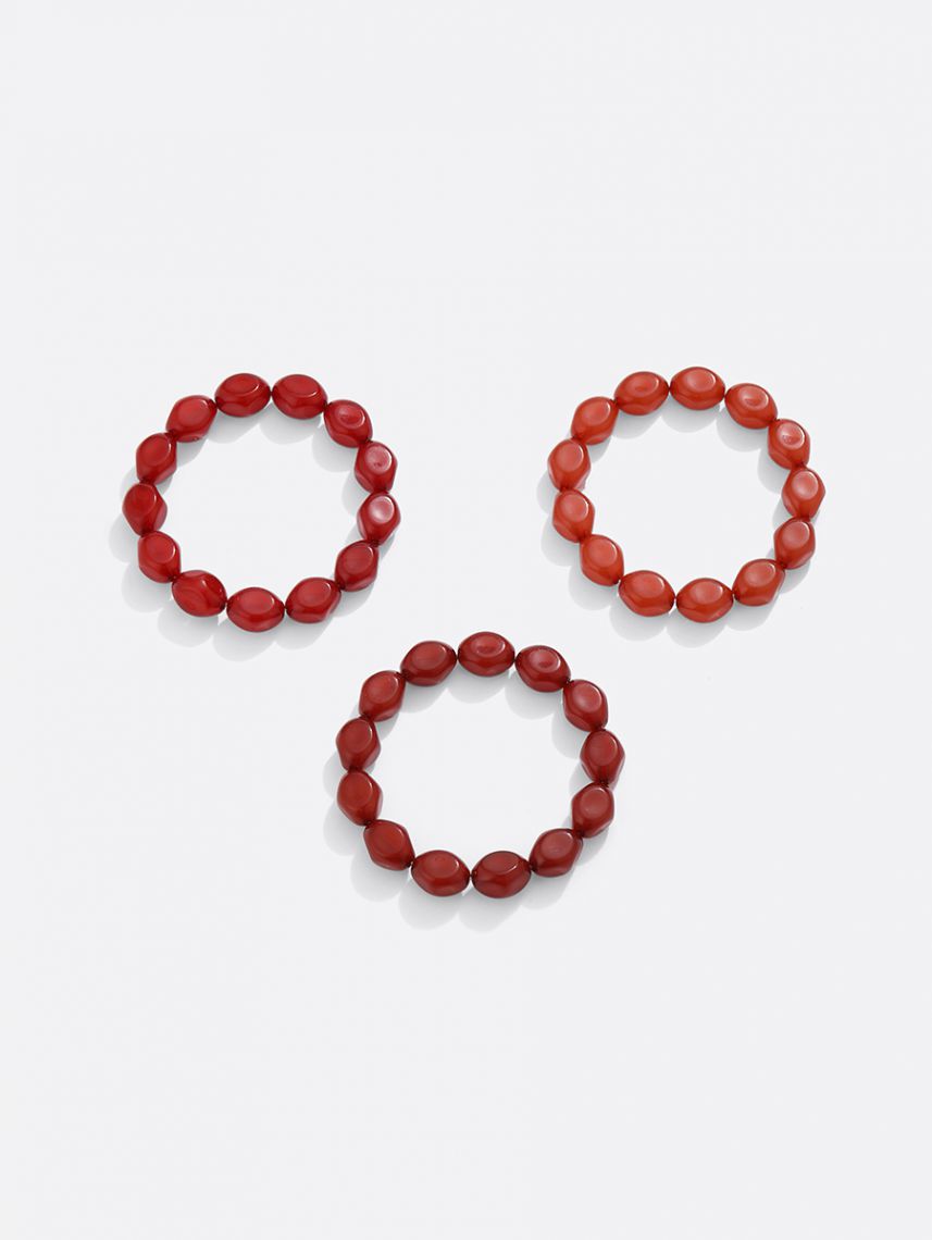 סט 3 צמידי חרוזים