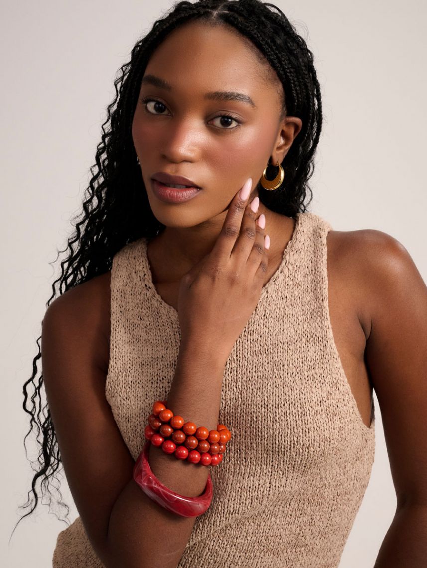 סט 3 צמידי חרוזים