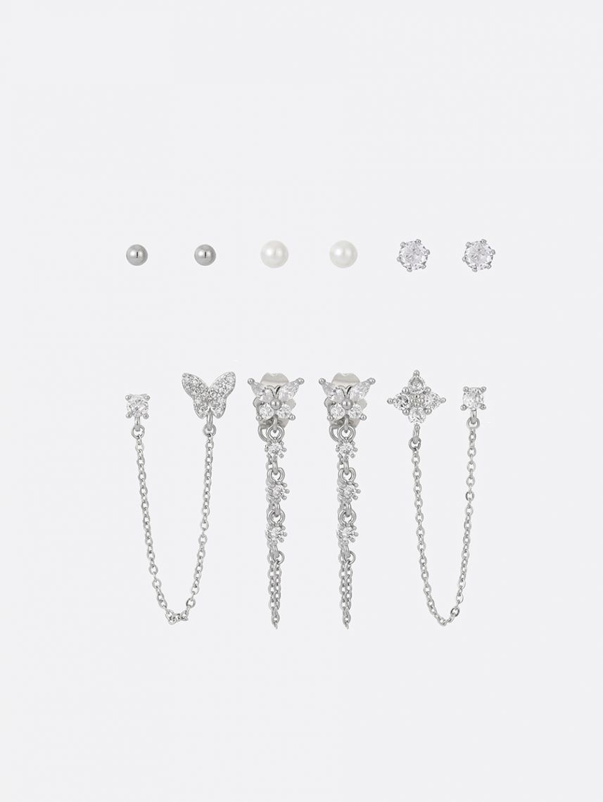 סט 6 זוגות עגילים