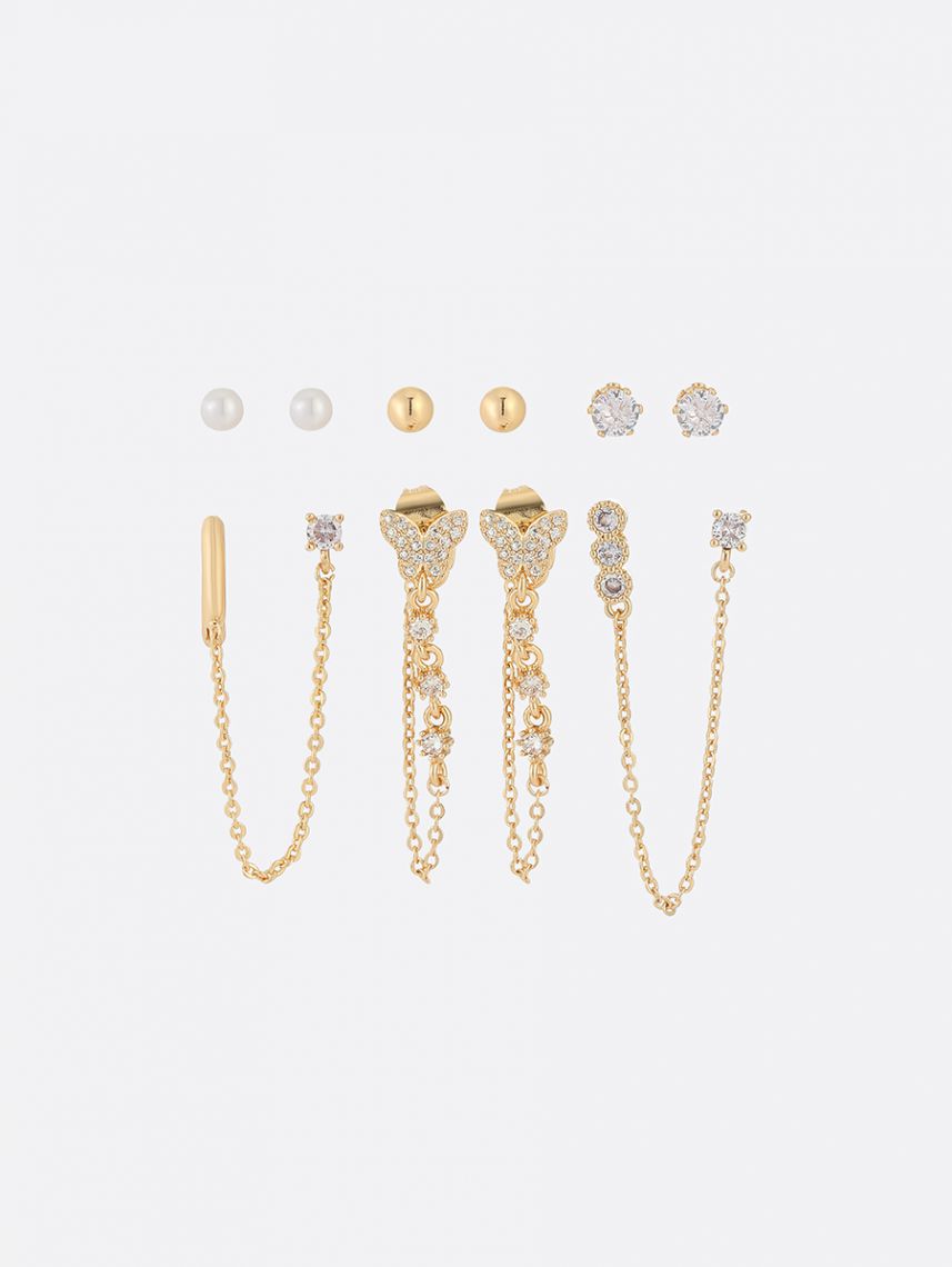 סט 6 זוגות עגילים