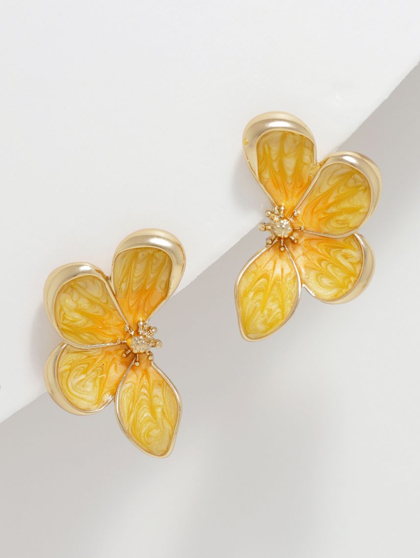 עגילי חצי פרח