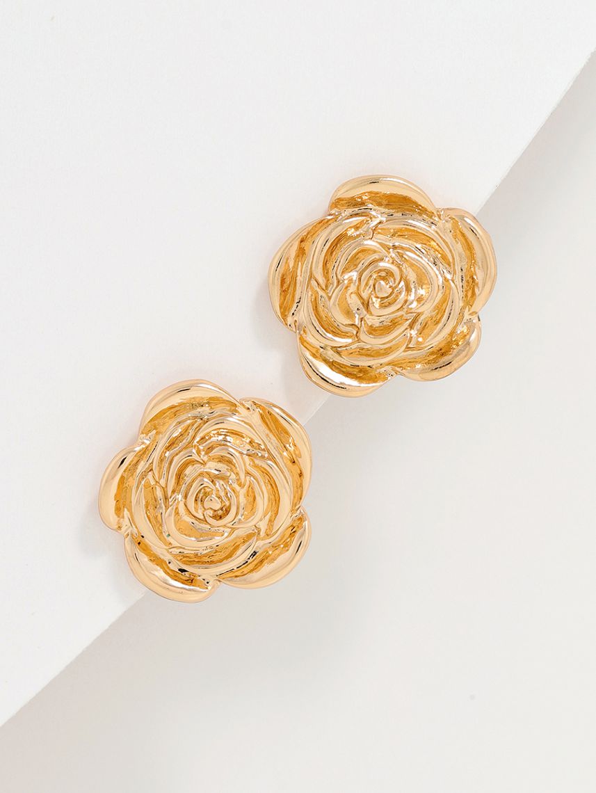 עגילי ורד צמודים