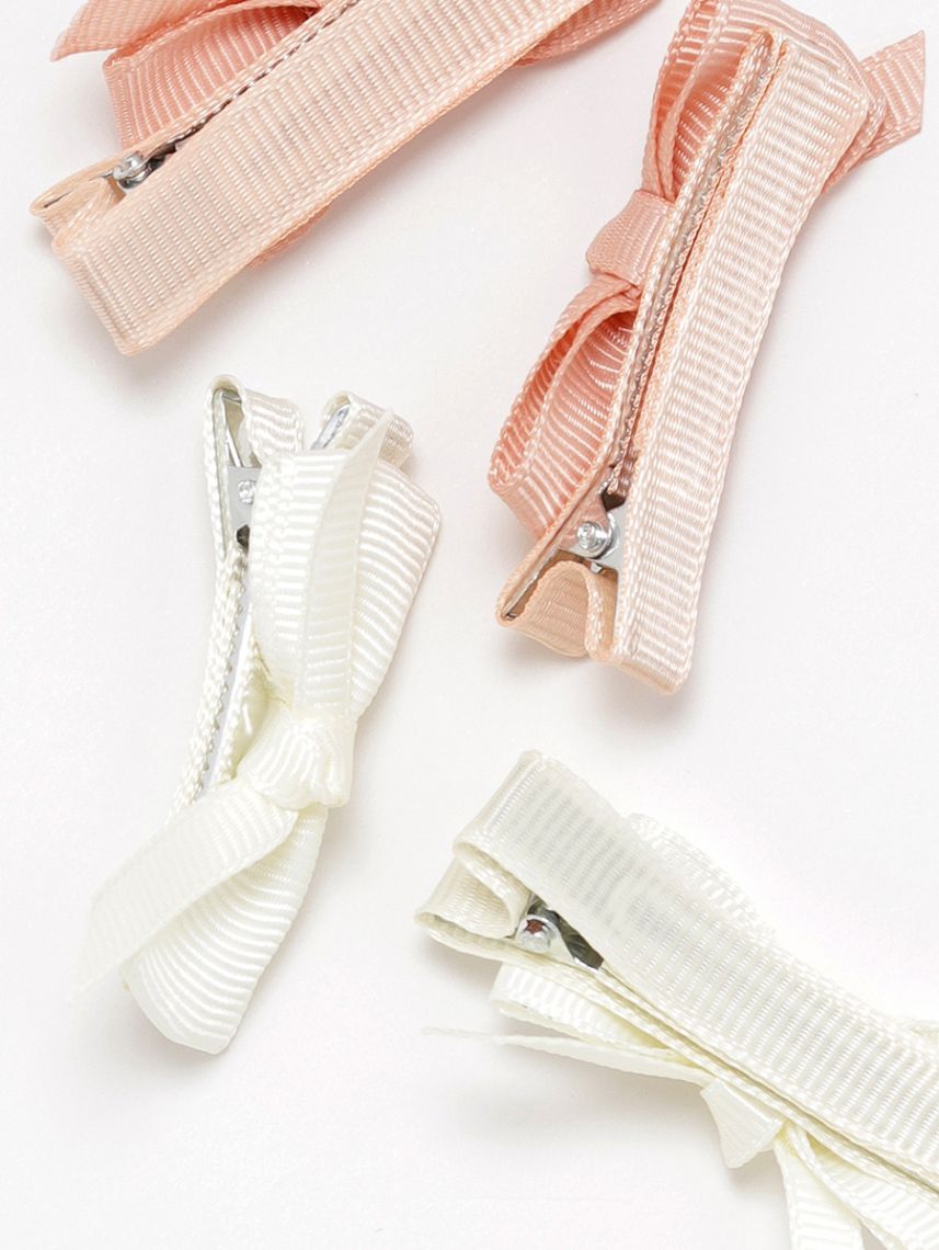 סט 4 סיכות פפיון שיער