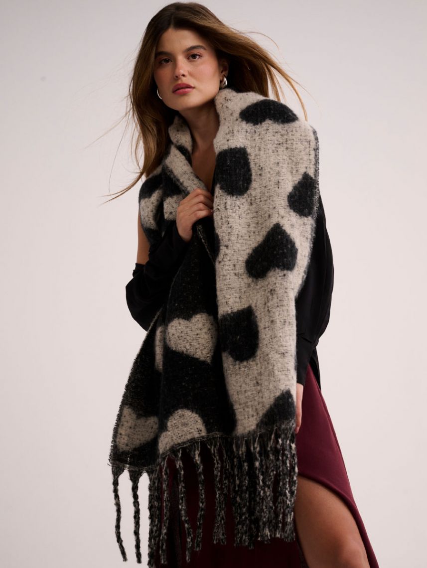 צעיף סריג עבה