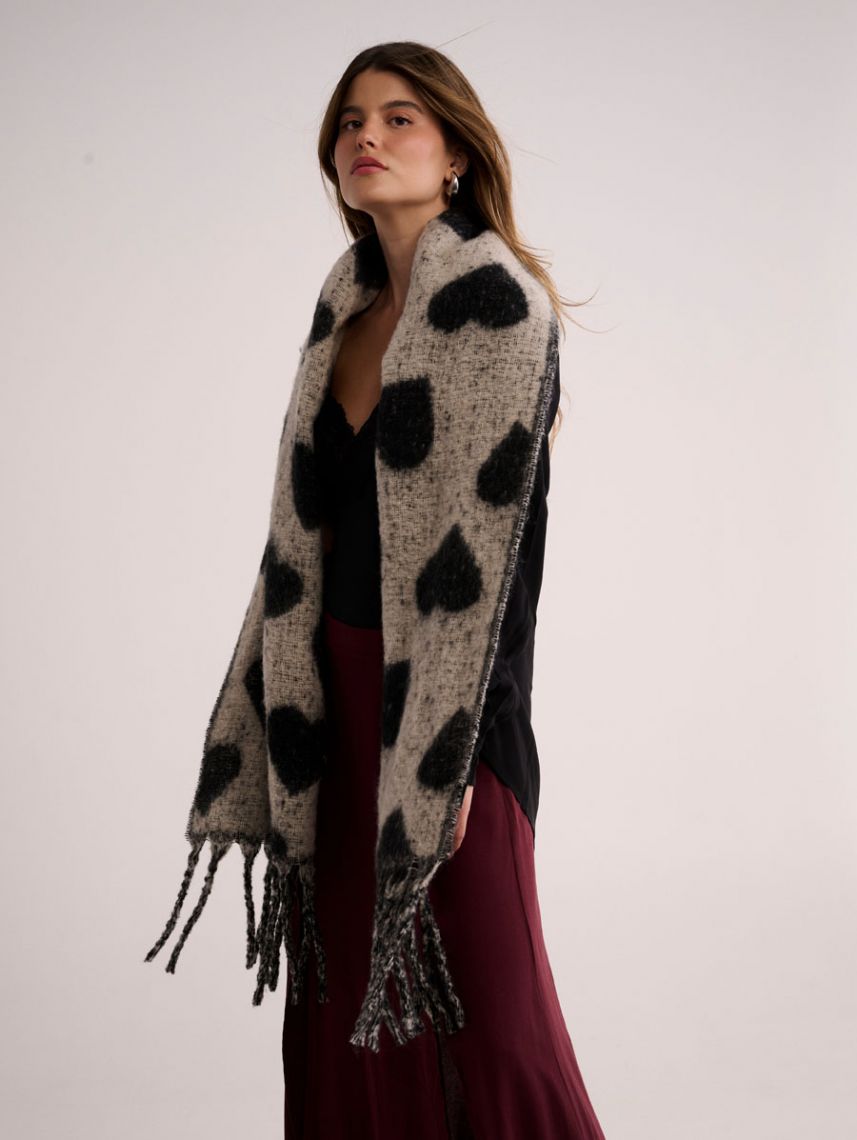 צעיף סריג עבה