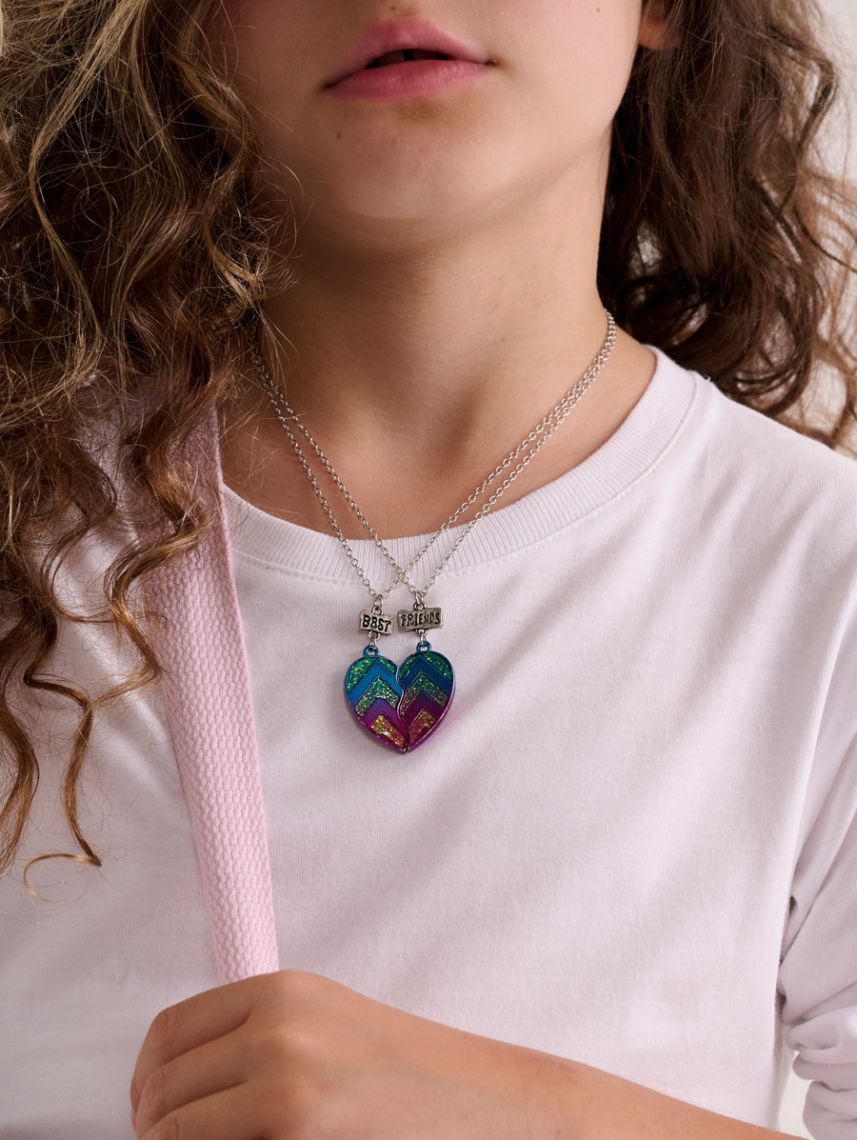 סט 2 שרשאות חצי לב