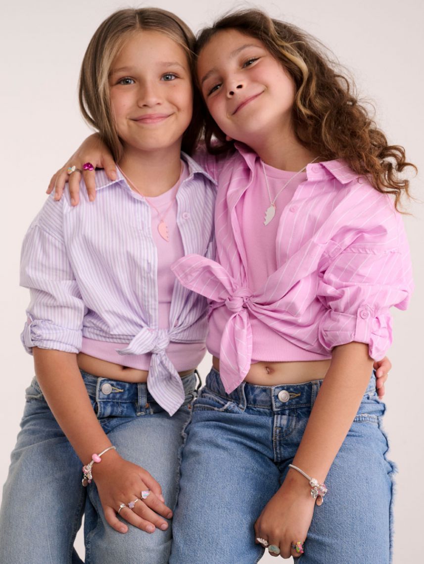 סט 2 שרשראות חצי לב