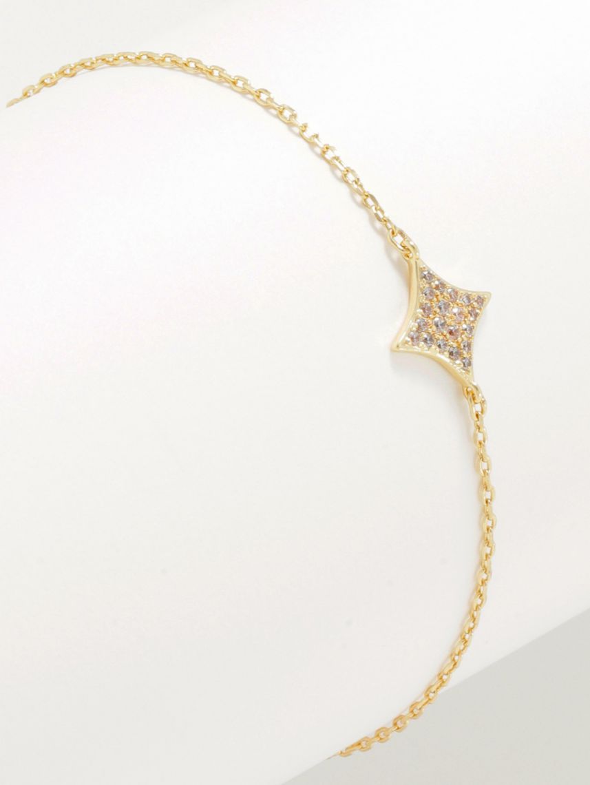 צמיד מעוין משובץ בציפוי זהב 14K