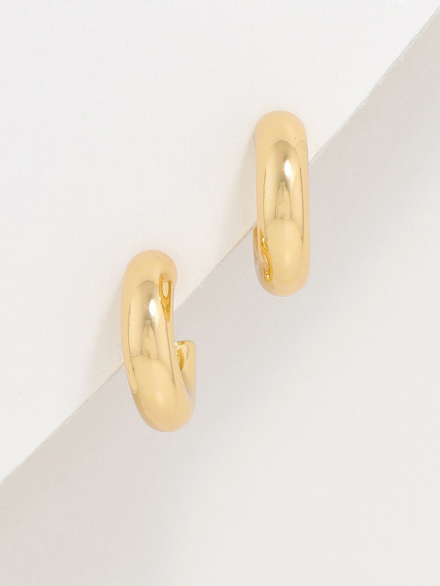 עגילי חישוק בציפוי זהב 14K