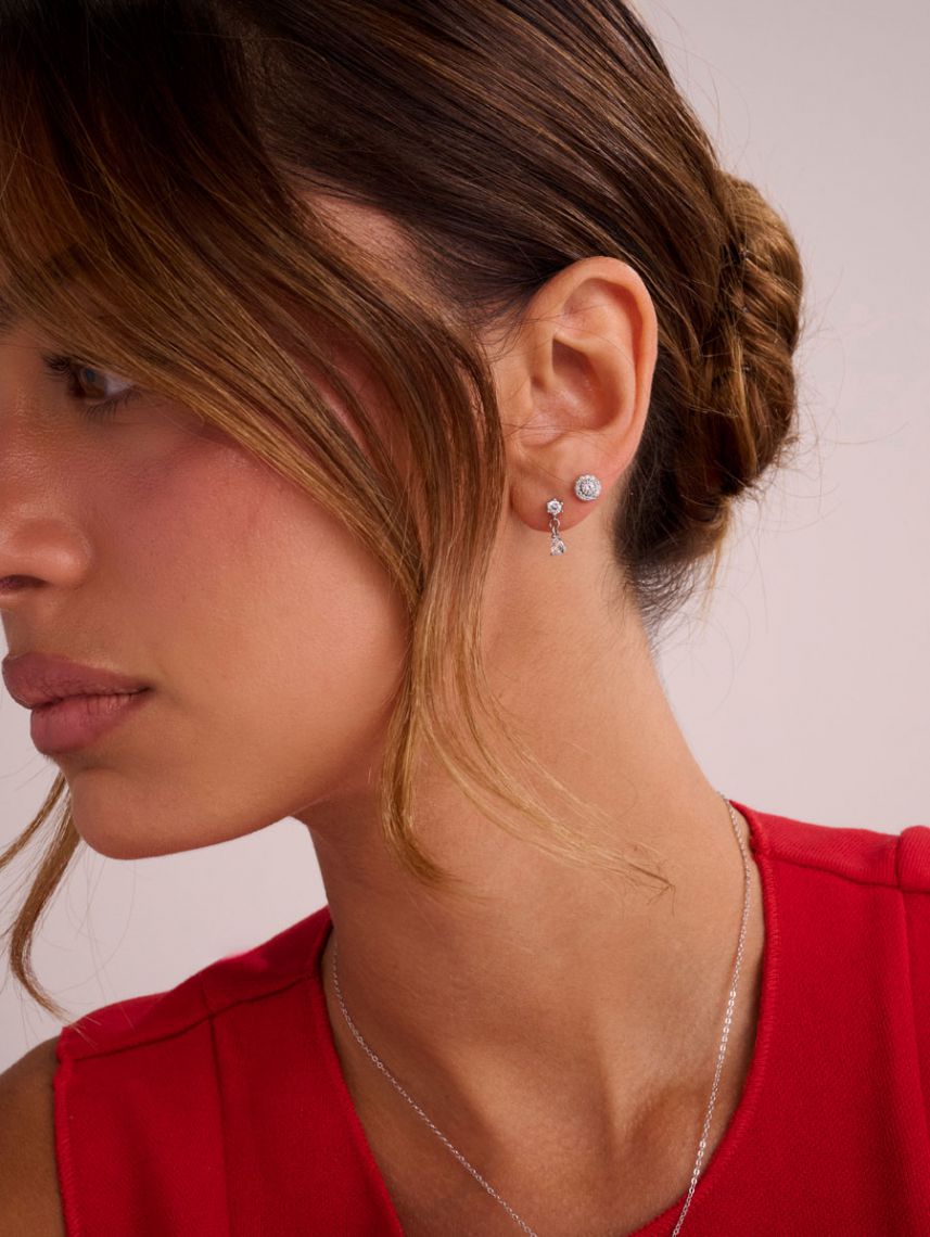 עגילי כסף 925 צמודים