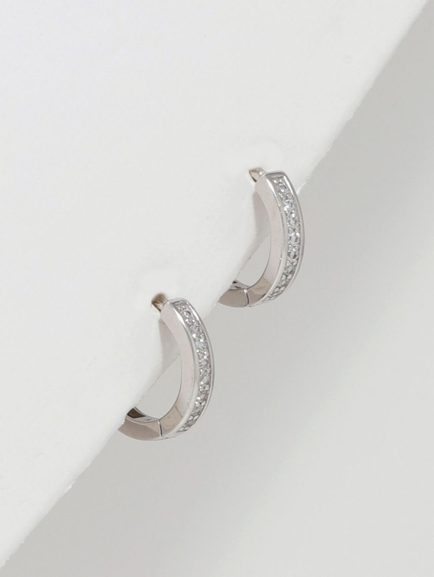 עגילי חישוק משובצים מכסף 925