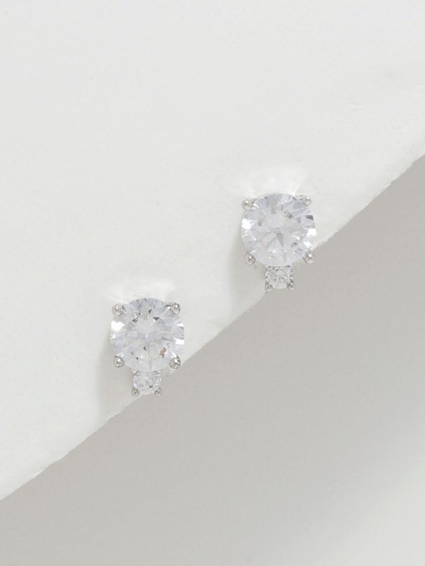 עגילים משובצים מכסף 925