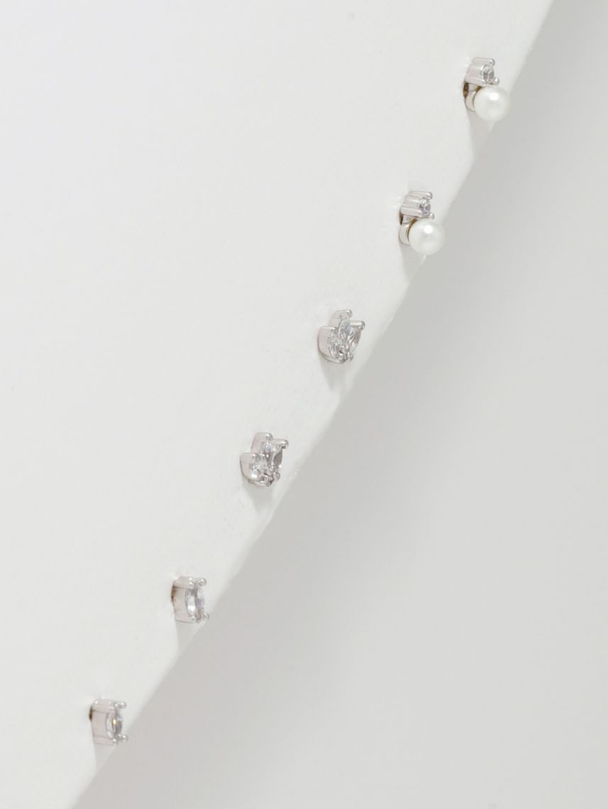 סט 3 עגילים צמודים מכסף 925