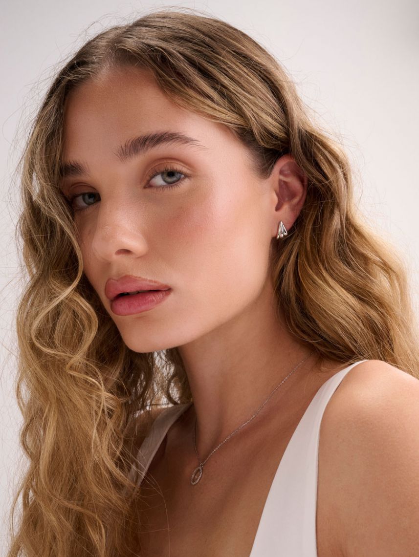 עגילים מעוצבים מכסף 925