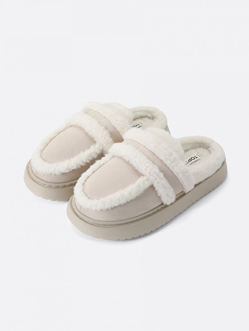 נעלי בית עם פרווה