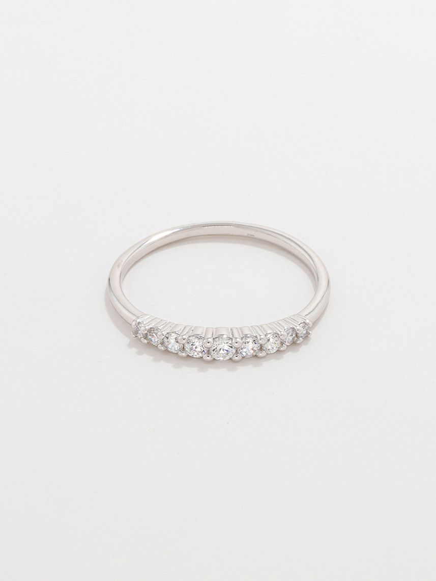 טבעת כסף 925 משובצת