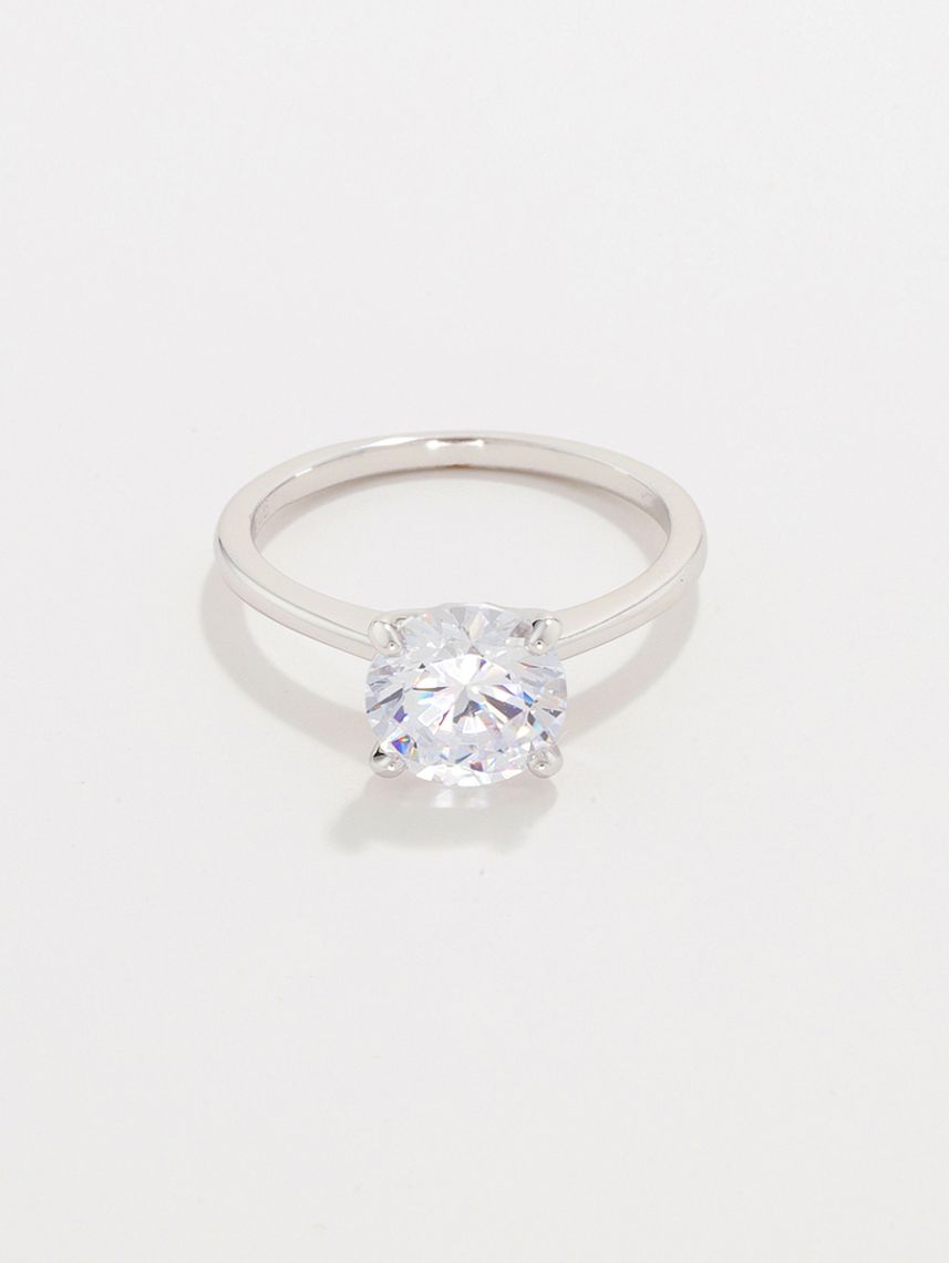 טבעת כסף 925 משובצת