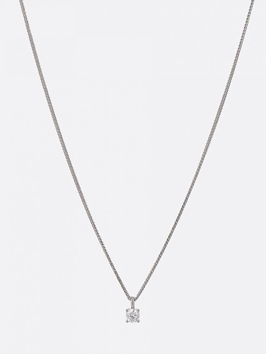 שרשרת עם תליון משובץ מכסף 925