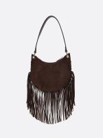 תיק צד חצי ירח עם פרנזים