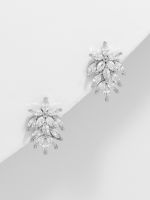 עגילי פרח מעוטרים