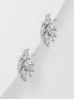 עגילי פרח מעוטרים