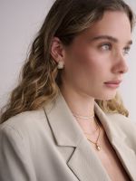 עגילים חישוק מעוינים