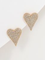 עגילי לב מעוטרים